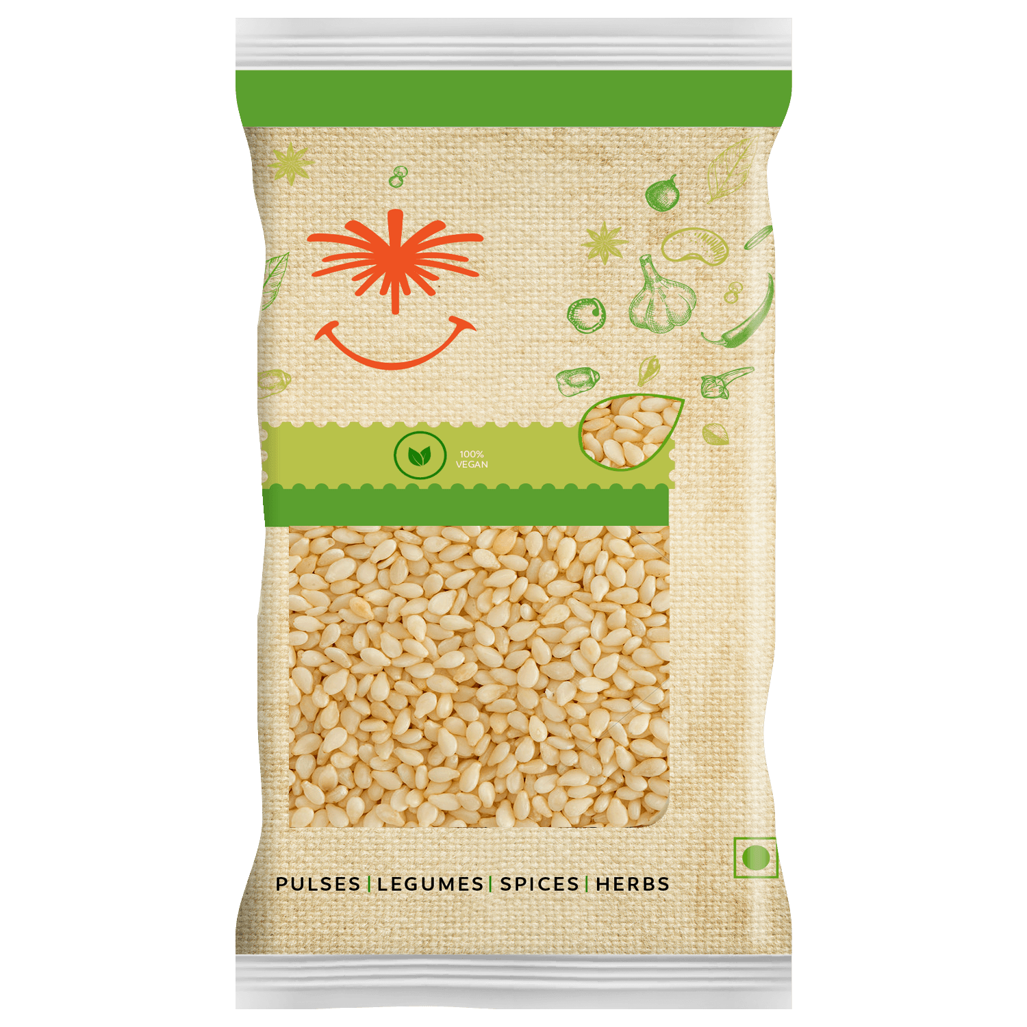 الجميل سمسم ابيض هندي 500جم